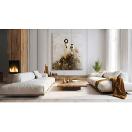Plafoniera DROPS WOOD E / Nero - oro