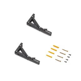 Staffa pieghevole FOLDEX - set da 2 pezzi / Nero opaco