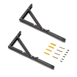 Staffa pieghevole FOLDEX - set da 2 pezzi / Nero opaco