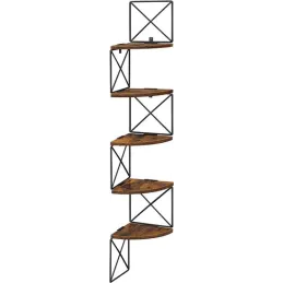 Mensola angolare REGALO SHELF / Nero opaco - legno vintage