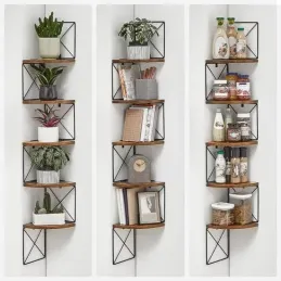 Mensola angolare REGALO SHELF / Nero opaco - legno vintage