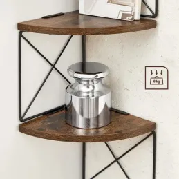 Mensola angolare REGALO SHELF / Nero opaco - legno vintage