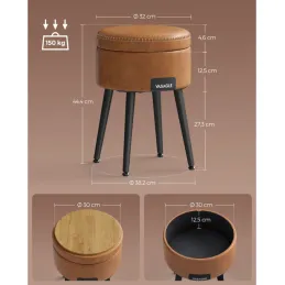 Sgabello EMPORIO / Marrone chiaro