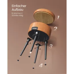 Sgabello EMPORIO / Marrone chiaro