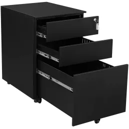Cassettiera da ufficio su ruote GARDO 390 / Nera