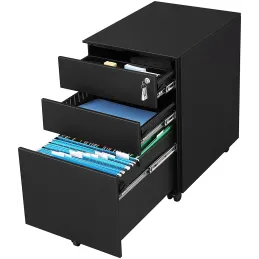 Cassettiera da ufficio su ruote GARDO 390 / Nera