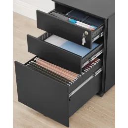 Cassettiera da ufficio su ruote GARDO 390 / Nera