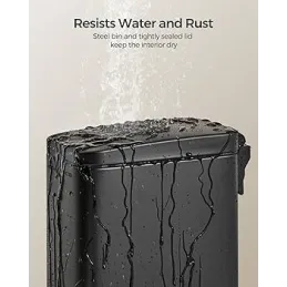 Pattumiera DESERT con pedale 5L / Nero opaco