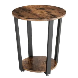 Tavolino da salotto LUNIA Mini / Nero opaco - legno vintage