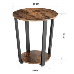 Tavolino da salotto LUNIA Mini / Nero opaco - legno vintage