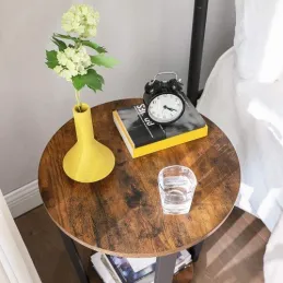 Tavolino da salotto LUNIA Mini / Nero opaco - legno vintage