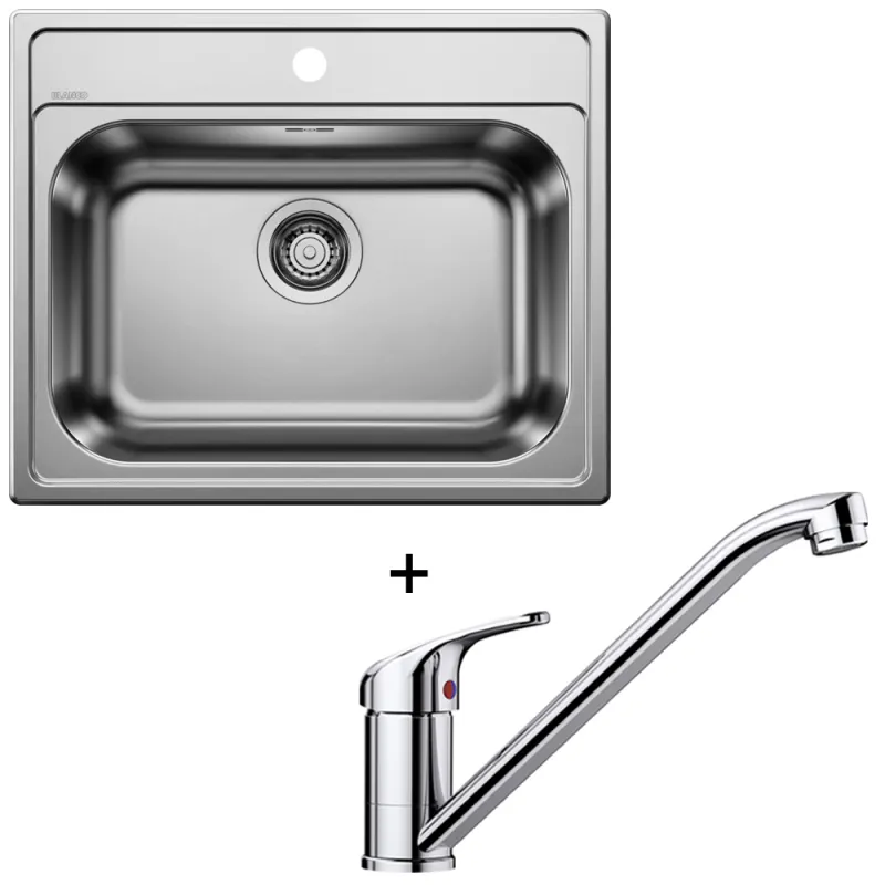 Set Blanco lavello in acciaio inox DANA 6 + miscelatore DARAS / Cromo lucido