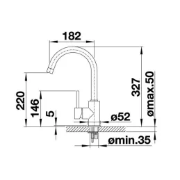 Set lavello inox Blanco DANA 6 + miscelatore MIDA / Cromo lucido