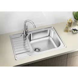 Set lavello in acciaio inox Blanco DINAS XL 6 S Compact + miscelatore MILA / Cromo lucido