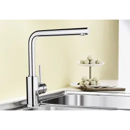 Set lavello in acciaio inox Blanco DINAS XL 6 S Compact + miscelatore MILA / Cromo lucido