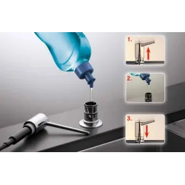 Dosatore di sapone Blanco LATO / Satén dark steel
