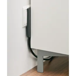 Multipresa piatta SLIM SCHUKO / Nero opaco