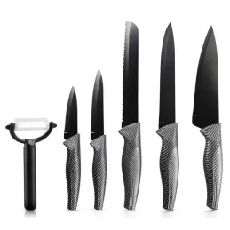 Set di 6 coltelli da cucina in acciaio inox