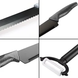 Set di 6 coltelli da cucina in acciaio inox