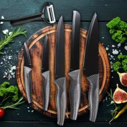 Set di 6 coltelli da cucina in acciaio inox