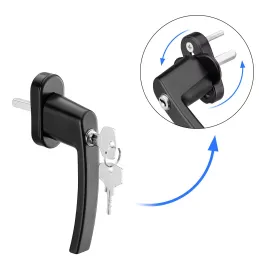 Set di 2 maniglie per finestre con chiusura LOCKED / Bianco