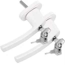Set di 2 maniglie per finestre con chiusura LOCKED / Bianco