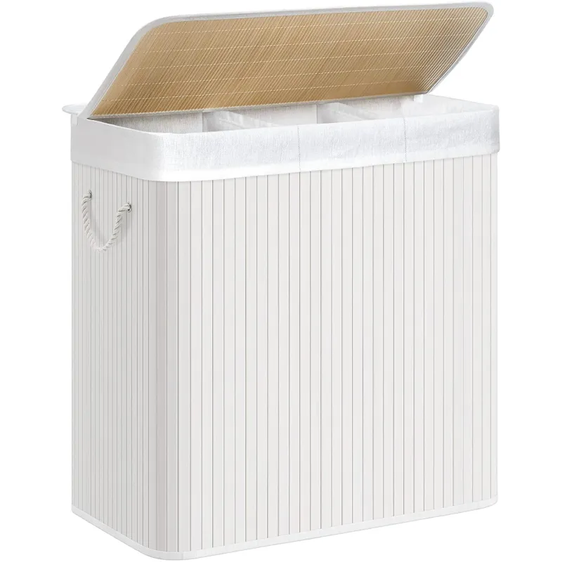 Cesto portabiancheria GLAMUR 150L / Bianco