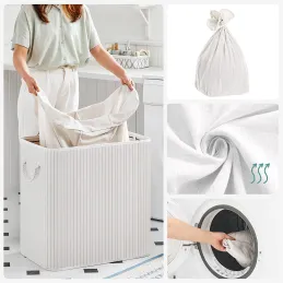 Cesto portabiancheria GLAMUR 150L / Bianco