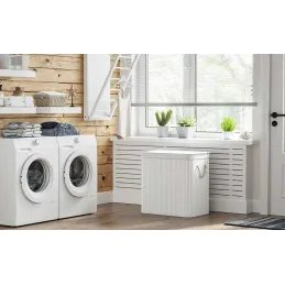 Cesto portabiancheria GLAMUR 150L / Bianco