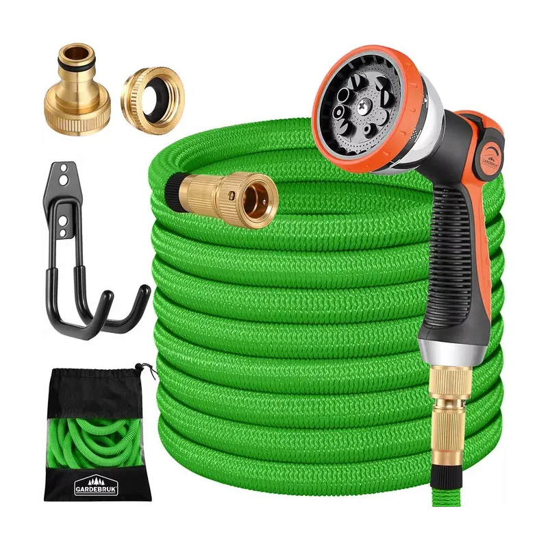Tubo da giardino Flexi con set completo di accessori e supporto / Verde