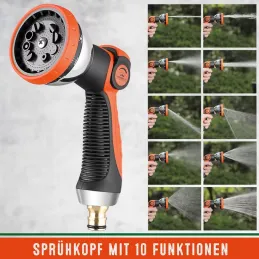 Tubo da giardino Flexi con set completo di accessori e supporto / Verde