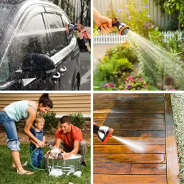 Tubo da giardino Flexi con set completo di accessori e supporto / Verde