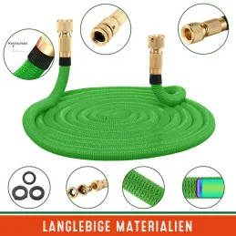 Tubo da giardino Flexi con set completo di accessori e supporto / Verde