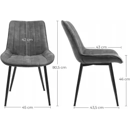 Set di 2 sedie LUCCIA / Antracite