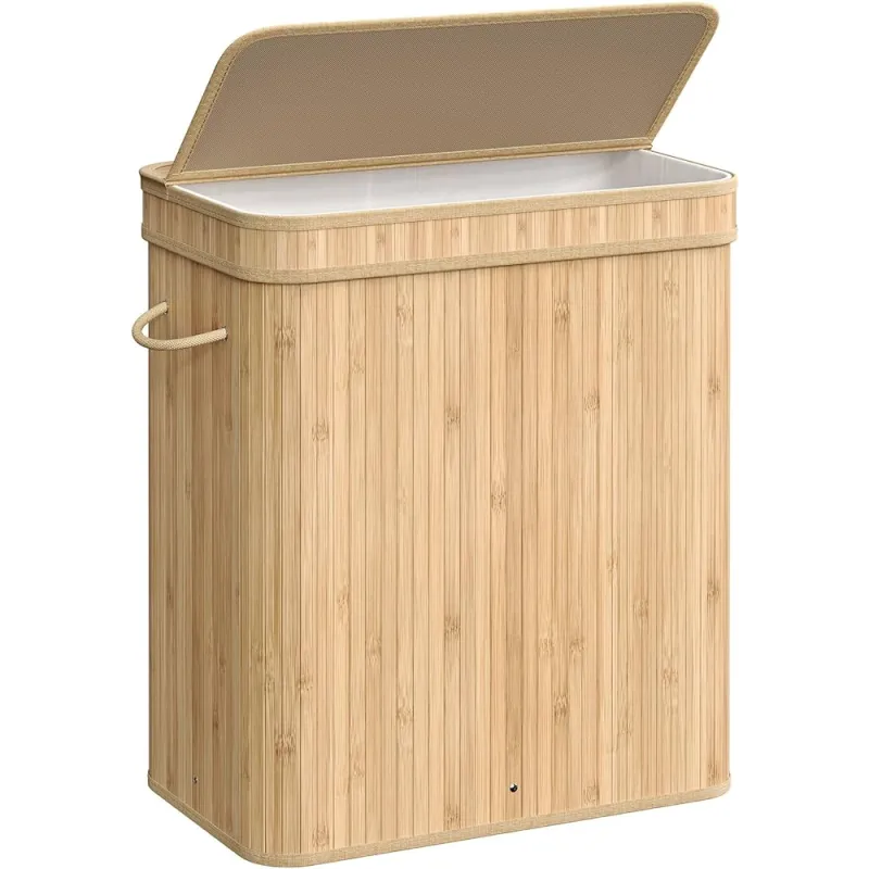 Cesto portabiancheria GLAMUR 100L / Legno naturale
