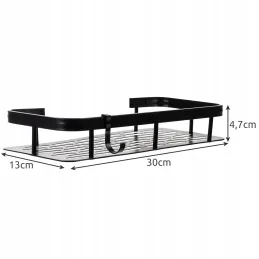 Set di 2 mensole sospese da bagno LIAN / Nero opaco