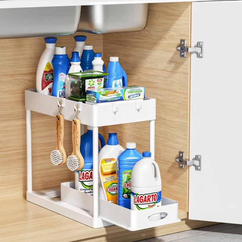 Cestello estraibile per prodotti detergenti ADAM / Bianco opaco