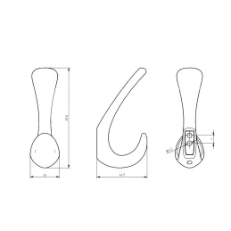 Appendiabiti MANAL / Nero opaco