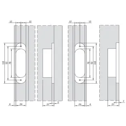 Cerniera a scomparsa per porte a filo ANSELMI 140 3D / Bianco opaco