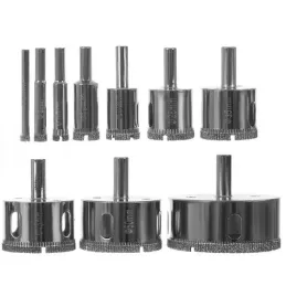 Set di 10 frese a tazza diamantate da 6 a 68 mm