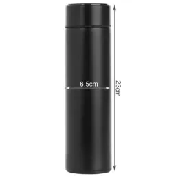 Borraccia termica con display LED 500 ml / Nera