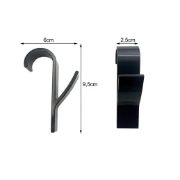 Set di 2 appendini per radiatore ALAGO / Nero opaco