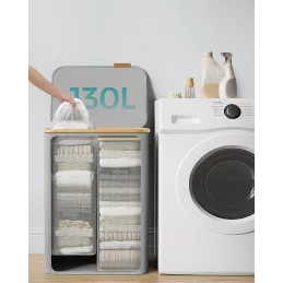 Cesto portabiancheria SOFT 130L / Grigio