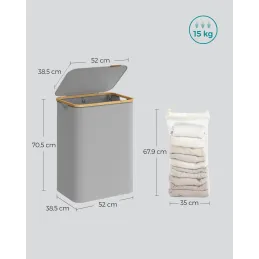 Cesto portabiancheria SOFT 130L / Grigio