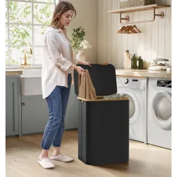 Cesto per la biancheria SOFT 130L / Nero