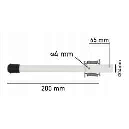 Supporto per garage 14x200 mm / Marrone scuro