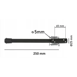 Supporto per garage 25x250 mm / Marrone scuro