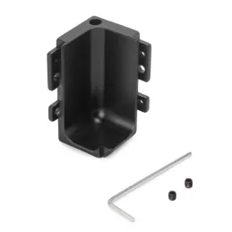 Angolo interno in alluminio per profilo GOLA - L / Nero opaco