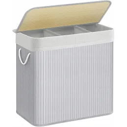 Cesto portabiancheria GLAMUR 150L / Grigio