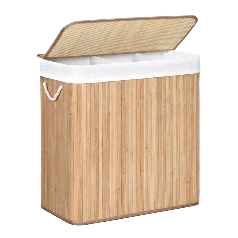 Cesto portabiancheria GLAMUR 150L / Legno naturale